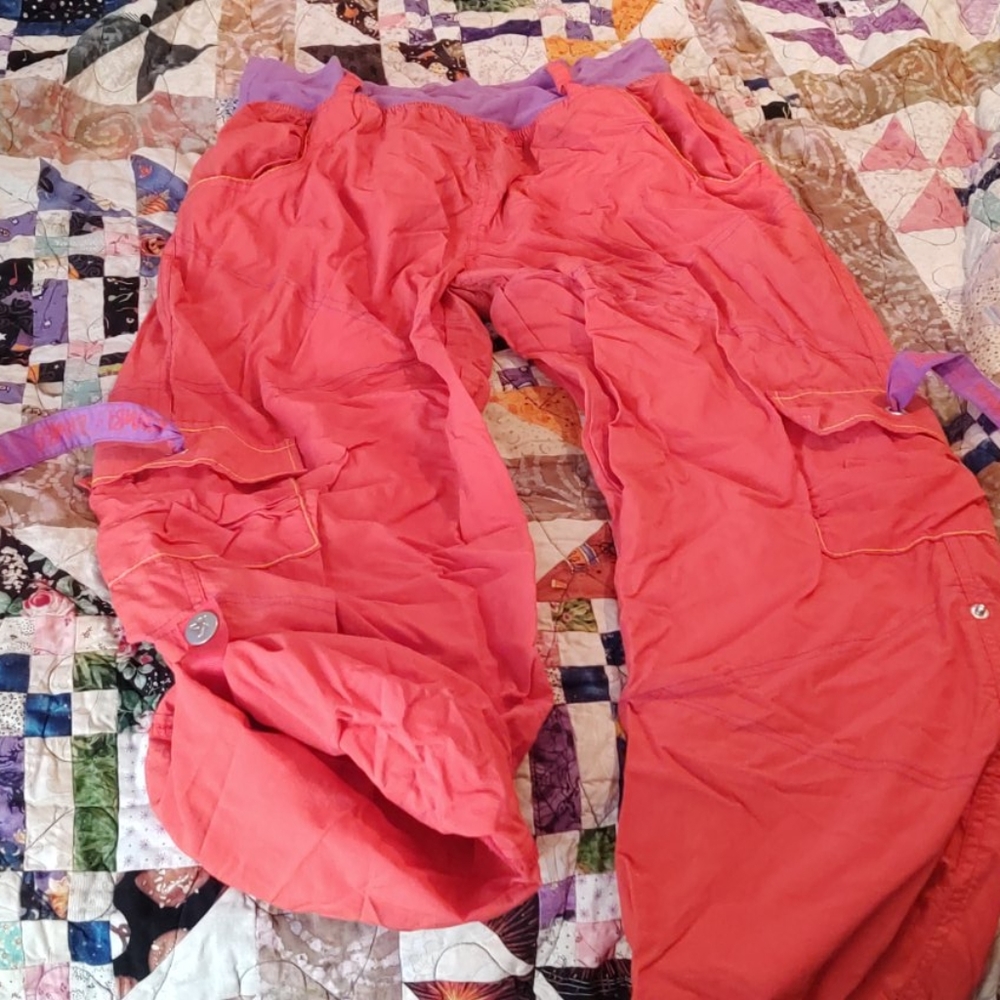 Orange and purple Zumba pants
